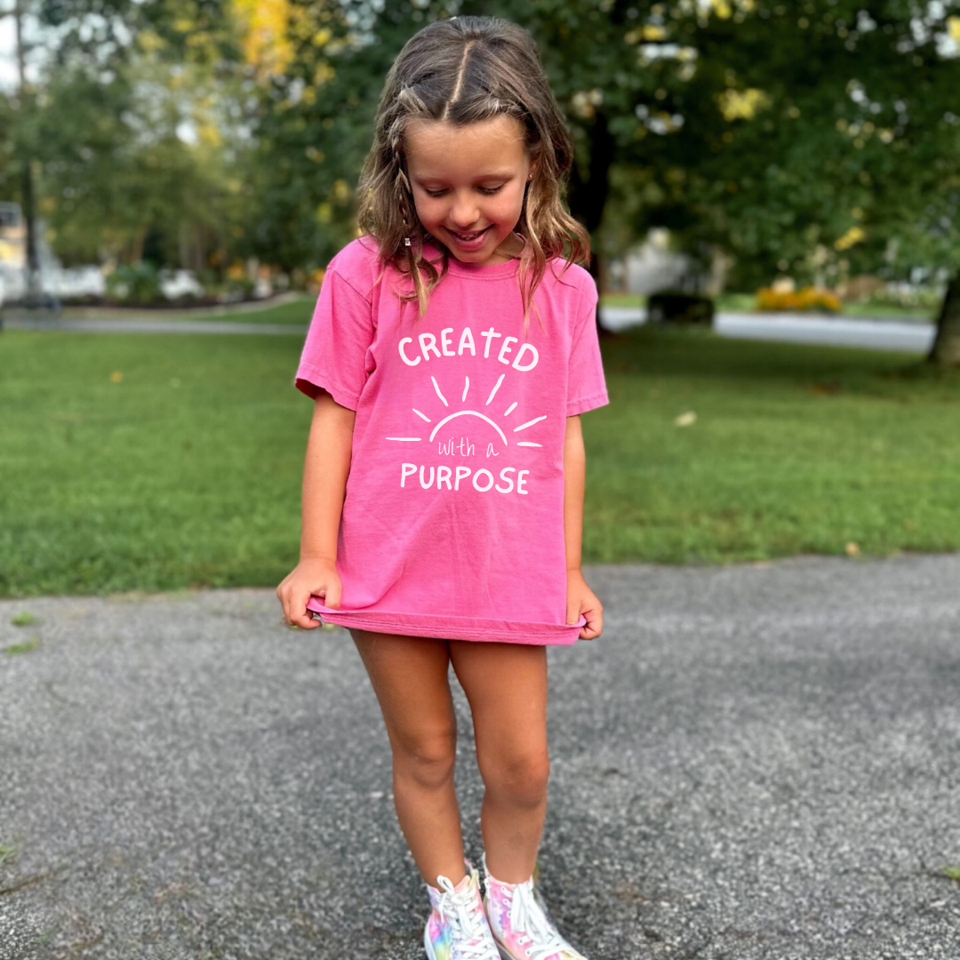 Created With a Purpose; Comfort Colors Youth T-Shirt