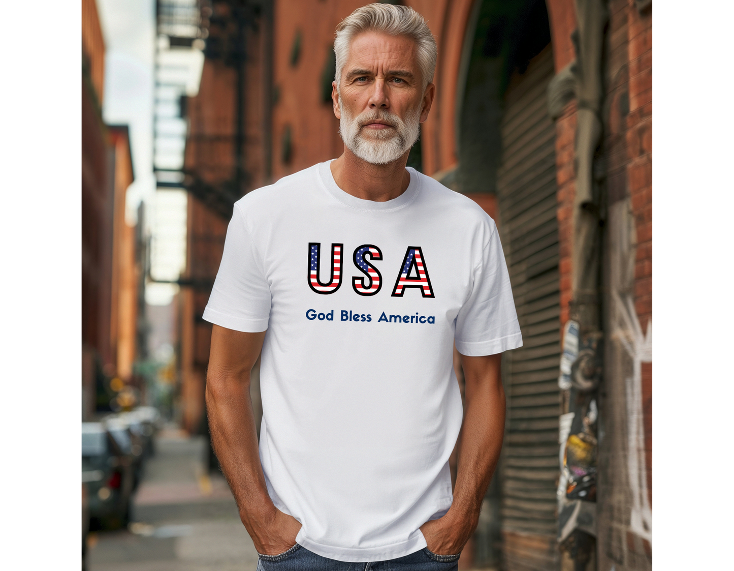 USA-God Bless America Comfort Colors T-Shirt