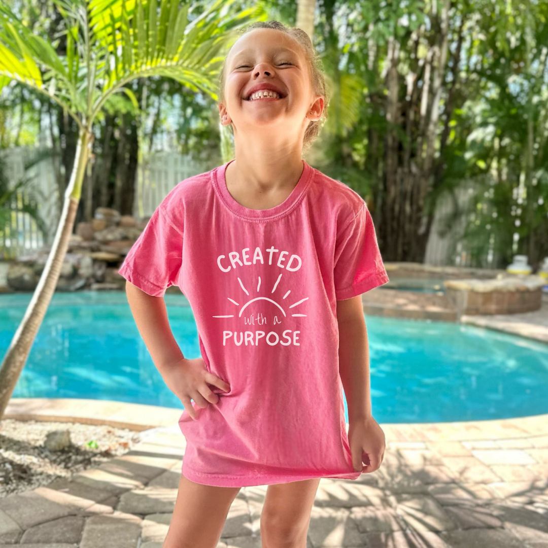 Created With a Purpose; Comfort Colors Youth T-Shirt