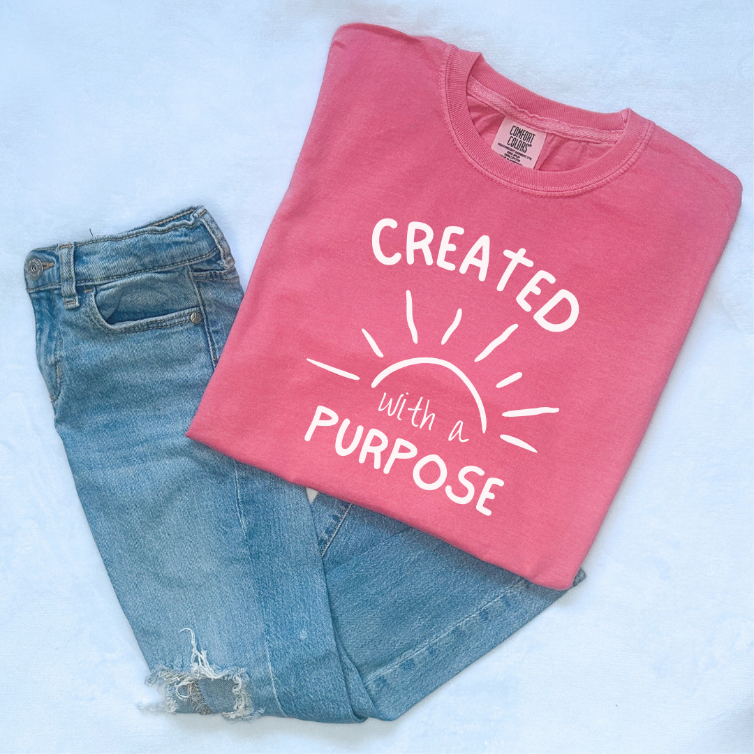 Created With a Purpose; Comfort Colors Youth T-Shirt