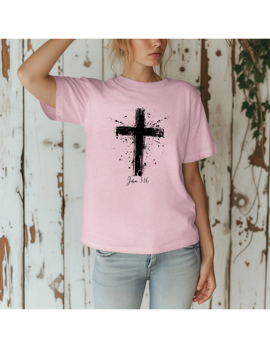 Cross, John 3:16; Comfort Colors T-Shirt