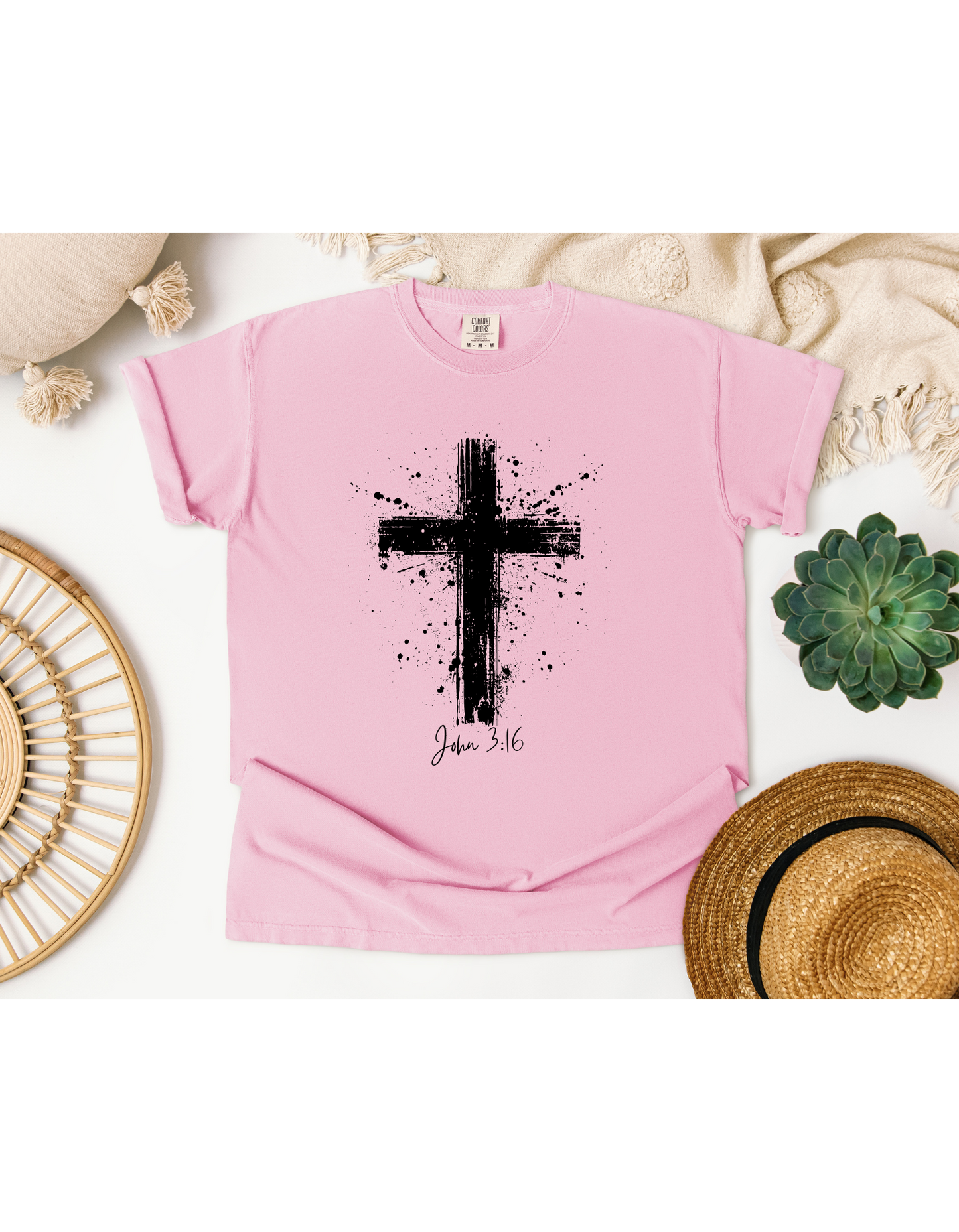 Cross, John 3:16; Comfort Colors T-Shirt