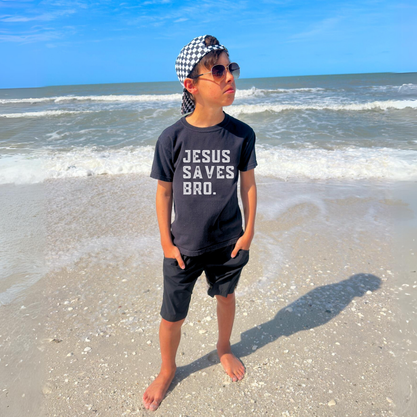 Jesus Saves Bro; Comfort Colors Youth T-Shirt