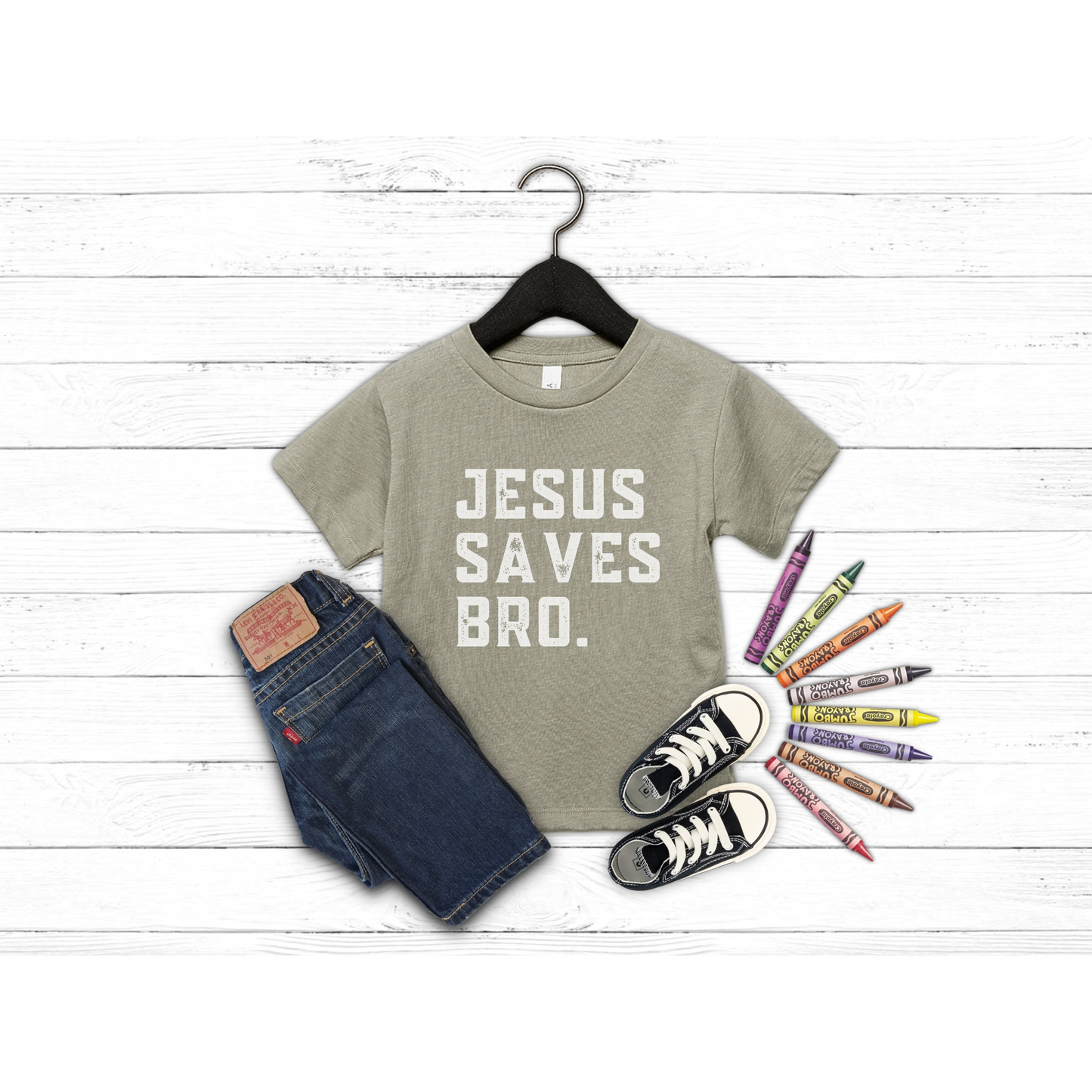 Jesus Saves Bro; Bella Canvas Toddler T-Shirt
