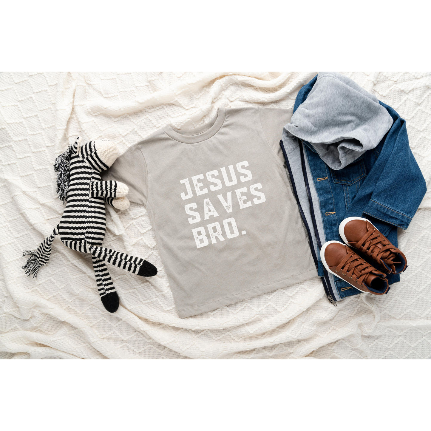 Jesus Saves Bro; Bella Canvas Toddler T-Shirt