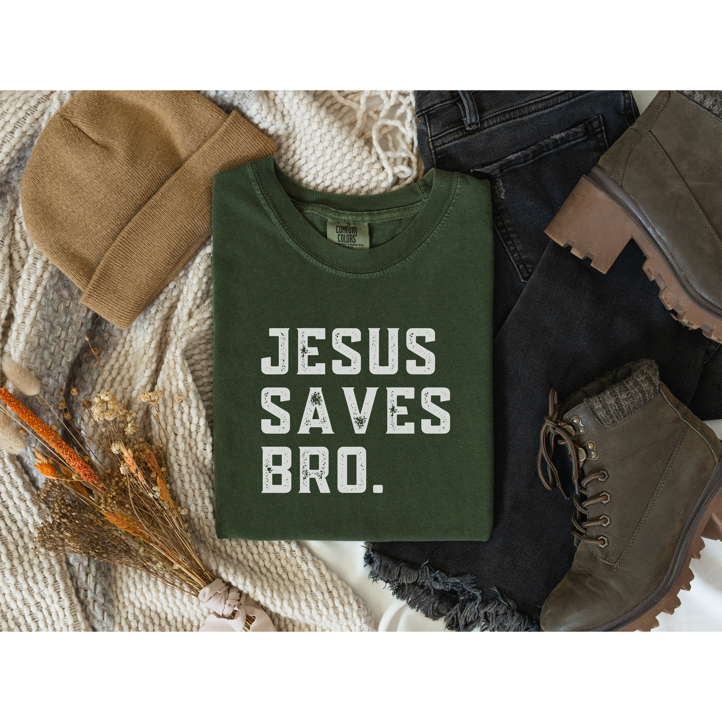 Jesus Saves Bro; Comfort Colors T-shirt