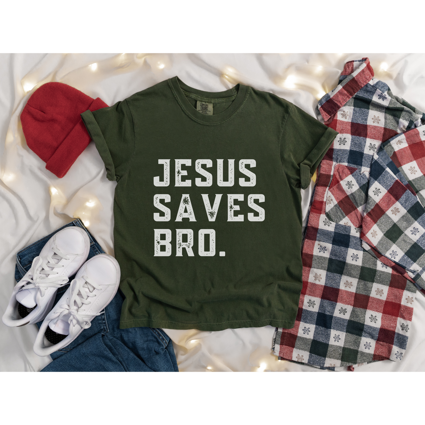 Jesus Saves Bro; Comfort Colors T-shirt