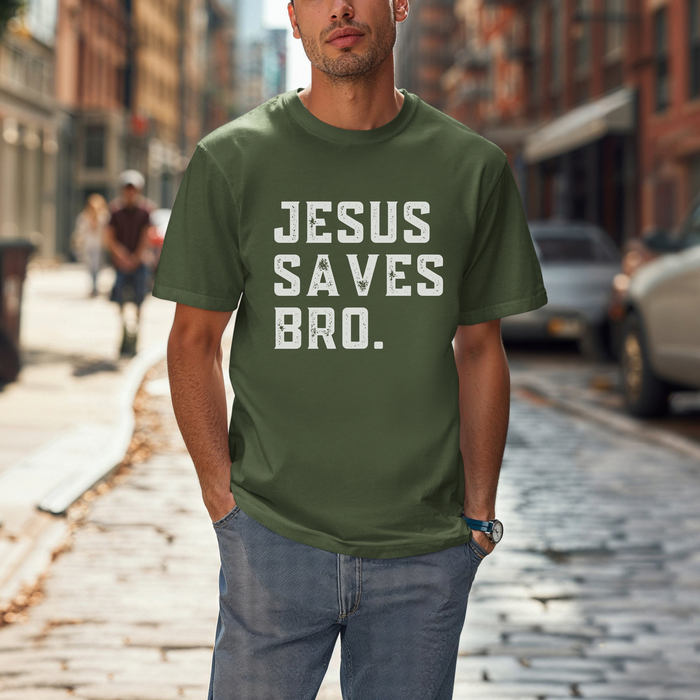 Jesus Saves Bro; Comfort Colors T-shirt